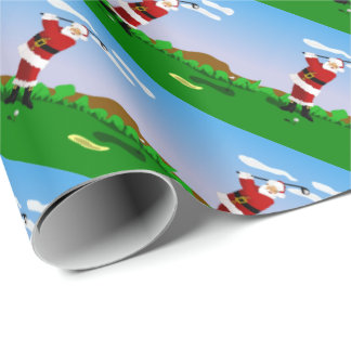 Santa som leker Golf Presentpapper