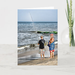 Santa som ut kontrollerar Rehoboth Fisher…, - Helgkort
