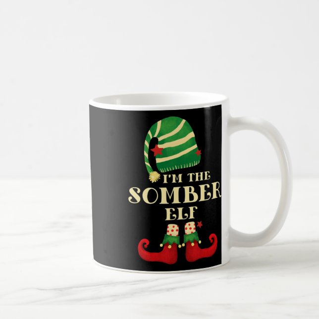 Santa Somber Elf-julmatchningskassan Kaffemugg (Höger)