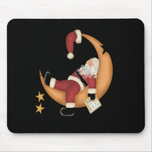 Santa sovande på månen musmatta
