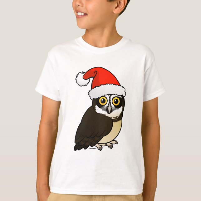 Santa Spectacled uggla T Shirt (Framsida)