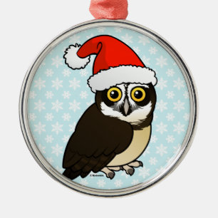 Santa Spectaczed Uggla Julgransprydnad Metall