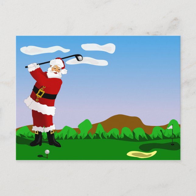 Santa Spelande Golf Helg Vykort (Framsida)