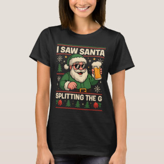santa splitting, ugly christmas, christmas Graphic T Shirt