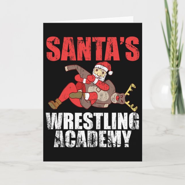 Santa Sport Brottningsring Kamp Choke Tap Design  Kort (Framsida)