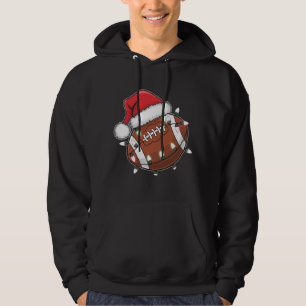 Santa Sport Jul Amerikansk Fotboll Älskare Hoodie