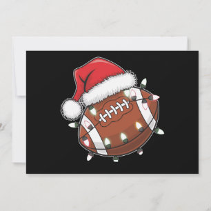 Santa Sport Jul Amerikansk Fotboll Älskare Julkort