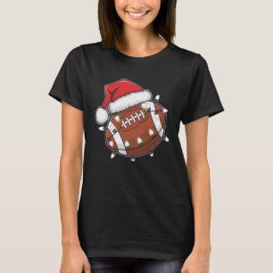 Santa Sport Jul Amerikansk Fotboll Älskare T Shirt