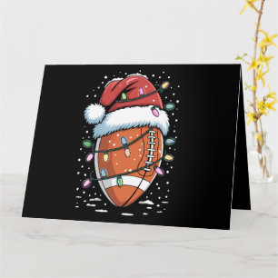 Santa Sport Jul Amerikansk Fotbollsspelare Kort