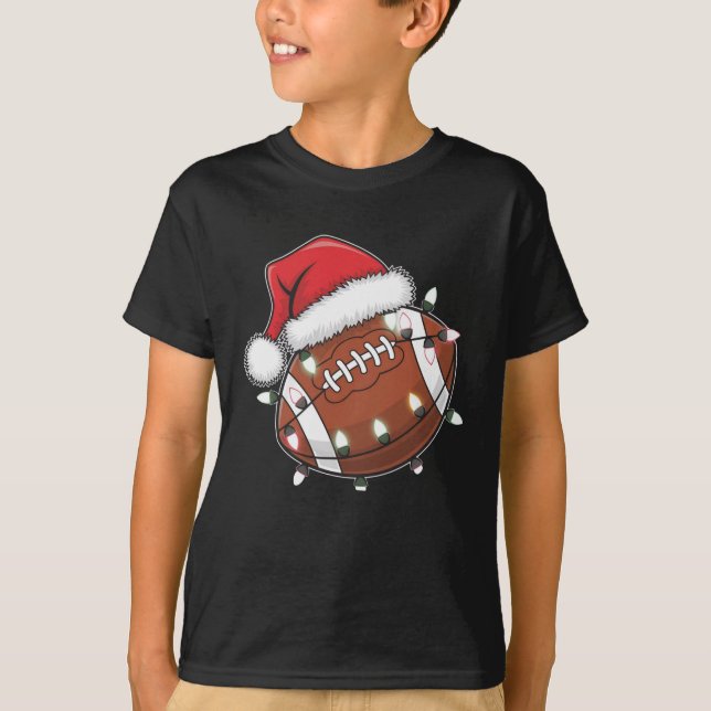 Santa Sports-jul-amerikanska fotbollsmatchen Älska T Shirt (Framsida)