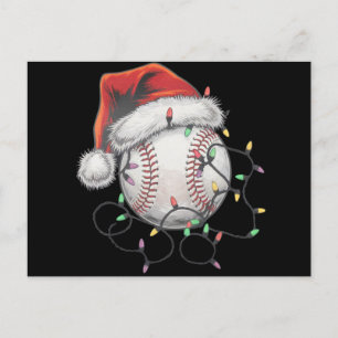 Santa Sports jul Baseball Player Vykort