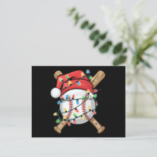 Santa Sports Julbasebollspelare  Helg Vykort