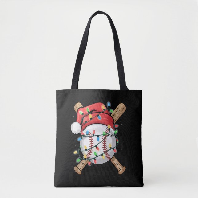 Santa Sports Julbasebollspelare  Tygkasse (Framsida)
