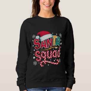 Santa Squad Jul Squad Familj Matchande Santa Besät T Shirt