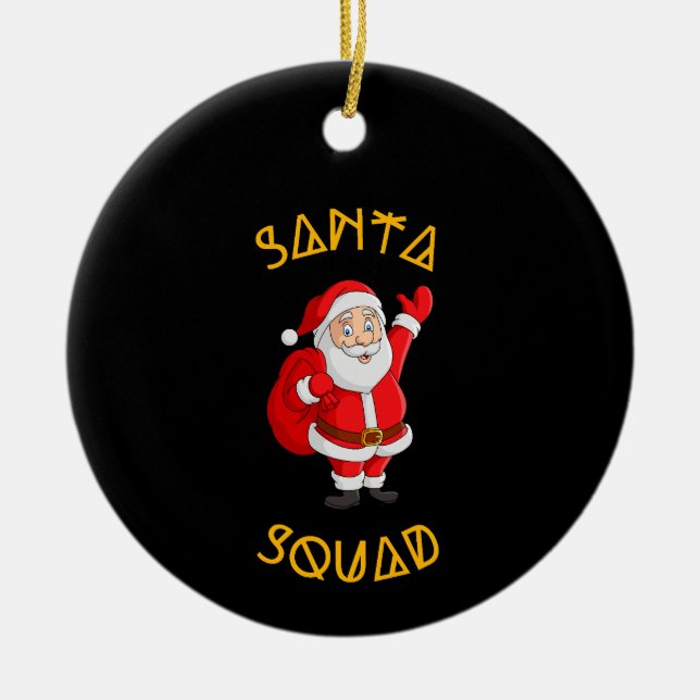 Santa Squad Julgransprydnad Keramik (Framsidan)