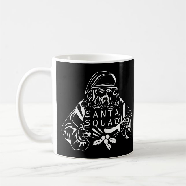SANTA SQUAD Lustiga julklappar Kaffemugg (Vänster)