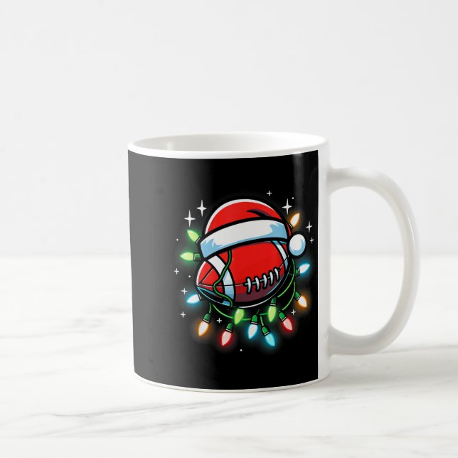 Santa Srts Design For Men Boys Christmas Football  Kaffemugg (Höger)