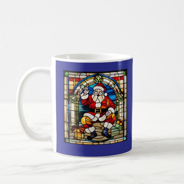 Santa Stached Glass MugMug Kaffemugg (Vänster)