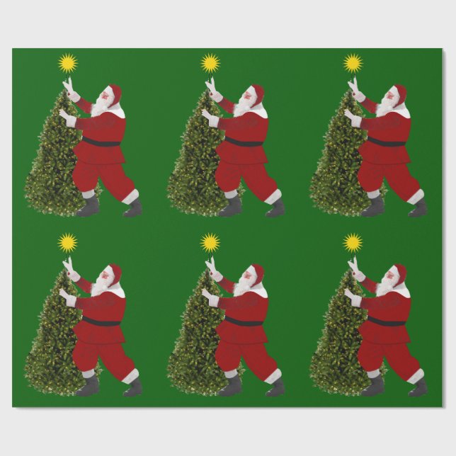 Santa Star’s The Tree Wrapping Paper Presentpapper (Platt)