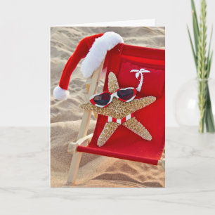 Santa Starfish med Bikini Helgkort
