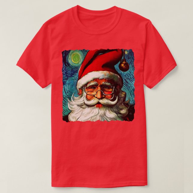 Santa Starry Night T Shirt (Design framsida)