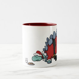 Santa Stegosaurusmugg Två-Tonad Mugg