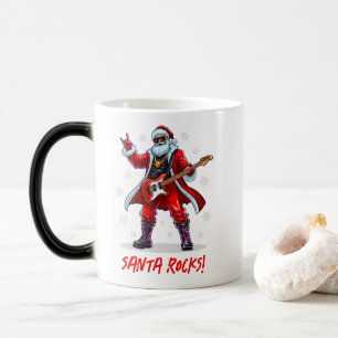 Santa Sten! Funny Jultomten som spelar gitarr Magisk Mugg