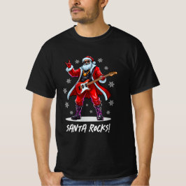 Santa Sten! Funny Jultomten som spelar gitarr T Shirt