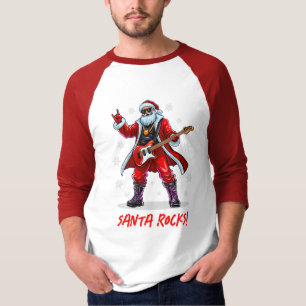 Santa Sten! Funny Jultomten som spelar gitarr T Shirt