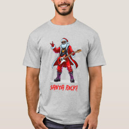 Santa Sten! Funny Jultomten som spelar gitarr T Shirt
