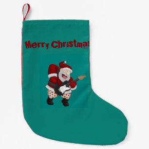 Santa sten som lagerför ut liten julstrumpa