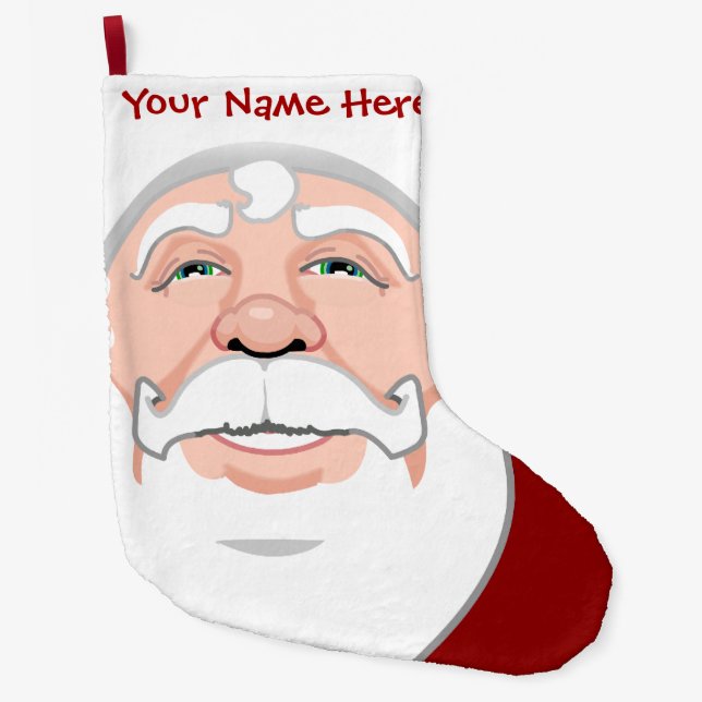 Santa Stocking Personlig, julinventering Stor Julstrumpa (Framsidan)
