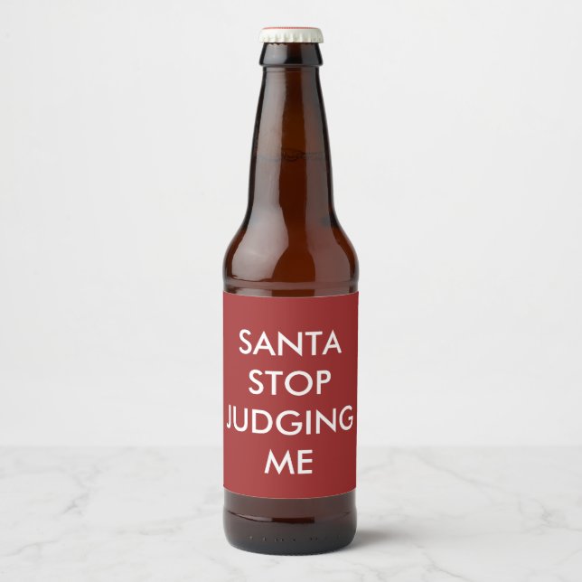 SANTA STOP DODGING ME Beer Label Red Ölflaska Etikett (Framsida)