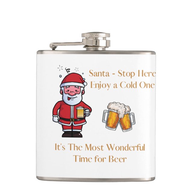 Santa - Stop Here, Enjoy a Cold One on a  Fickplunta (Framsidan)