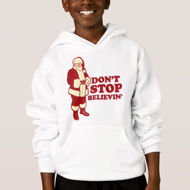Santa stoppar inte Believin Tröja (Framsida)