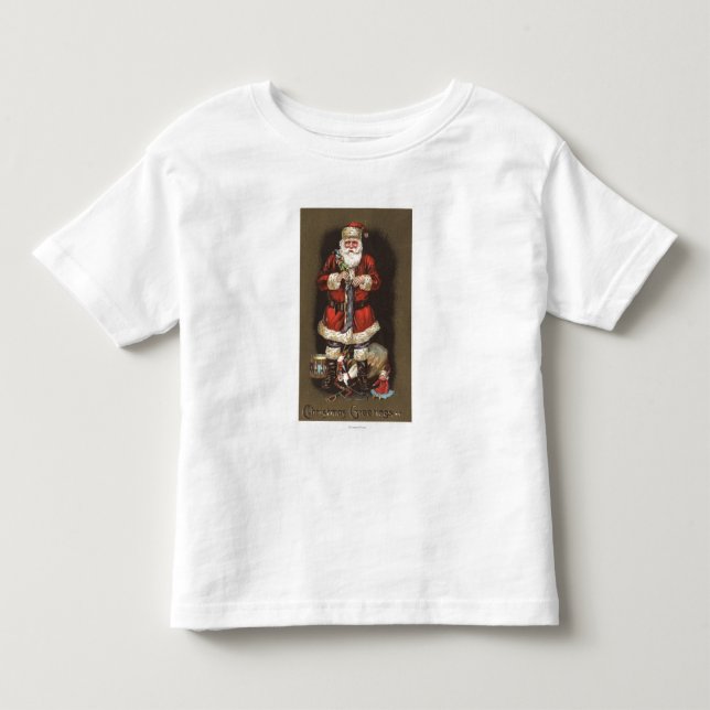Santa stoppningstrumpa med nötknäpparen t-shirt (Framsida)