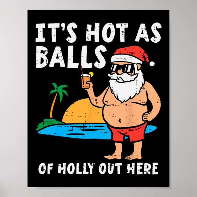 Santa Strand Het Som Holly Roligt Jul I Juli Poster (Framsidan)
