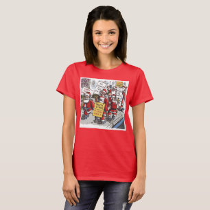 Santa Strike kvinnor röd t-shirt