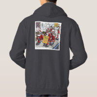 Santa Strike män mörkgrå hoodie baksida