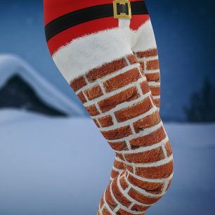 Santa Stuck i den Skorsten julfesten Leggings