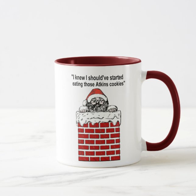 Santa Stuck in A Skorsten Mugg (Höger)
