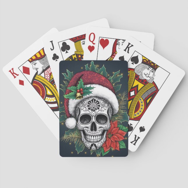 Santa Sugar Skull Casinokort (Baksidan)