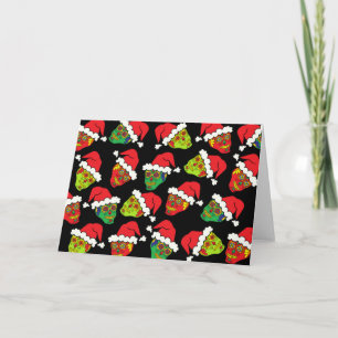 Santa Sugar Skull Helgkort