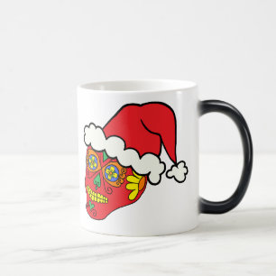 Santa Sugar Skull Magisk Mugg