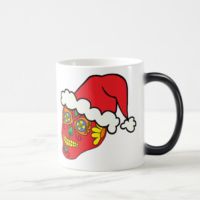 Santa Sugar Skull Magisk Mugg (Höger)