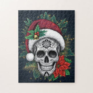 Santa Sugar Skull Pussel
