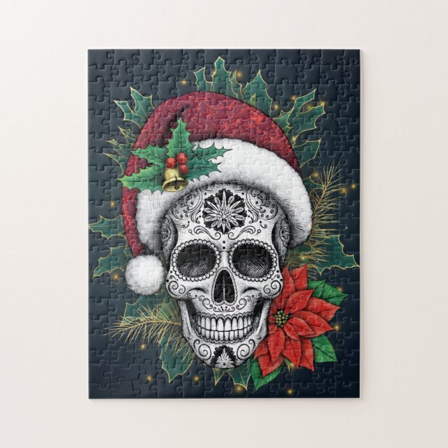 Santa Sugar Skull Pussel (Vertikal)