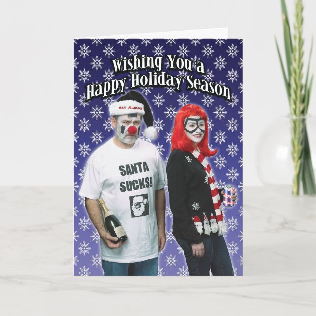 Santa suger julkortet helgkort (Framsida)
