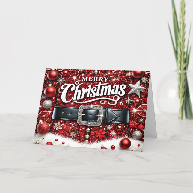 Santa Suit Holiday Card Helgkort (Framsida)