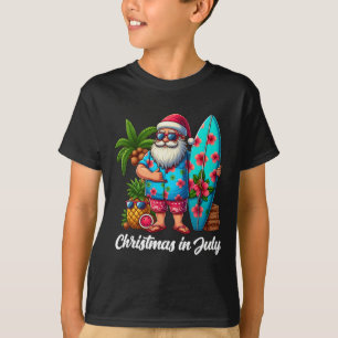 Santa Sungles Julafton Beach Tropical Jul i Jul T Shirt